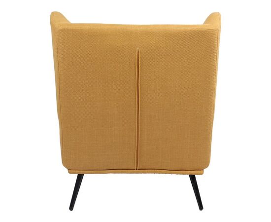 Πολυθρόνα Mareta pakoworld κίτρινο ύφασμα με πόδι σε μαύρη απόχρωση 83x80x99εκ - ΚΑΡΕΚΛΕΣ - ΠΟΛΥΘΡΟΝΕΣ ΕΣ. στο Milonadakis.gr