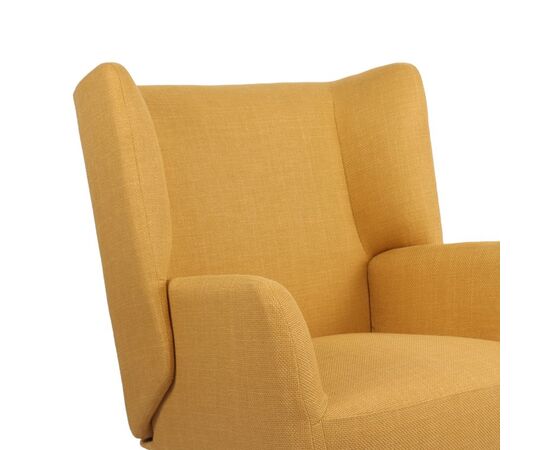 Πολυθρόνα Mareta pakoworld κίτρινο ύφασμα με πόδι σε μαύρη απόχρωση 83x80x99εκ - ΚΑΡΕΚΛΕΣ - ΠΟΛΥΘΡΟΝΕΣ ΕΣ. στο Milonadakis.gr