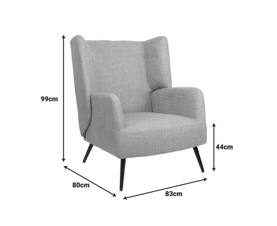 Πολυθρόνα Mareta pakoworld κίτρινο ύφασμα με πόδι σε μαύρη απόχρωση 83x80x99εκ - ΚΑΡΕΚΛΕΣ - ΠΟΛΥΘΡΟΝΕΣ ΕΣ. στο Milonadakis.gr