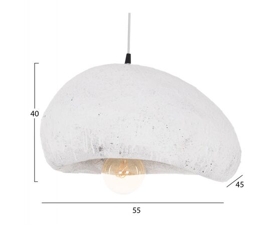 ΦΩΤΙΣΤΙΚΟ ΟΡΟΦΗΣ ΜΕ ΟΨΗ ΠΕΤΡΑΣ STONER (M) HM4418.02 ΛΕΥΚΟ 55x45x40Υεκ. - ΦΩΤΙΣΤΙΚΑ ΟΡΟΦΗΣ στο Milonadakis.gr