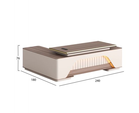 ΓΡΑΦΕΙΟ ΔΕΞΙΑ ΓΩΝΙΑ ΣΕΙΡΑ SUPERON HM2137R ΜΕΛΑΜΙΝΗ ΜΠΕΖ--LED ΦΩΤΙΣΜΟΣ 240x180x76Υεκ. - ΓΡΑΦΕΙΑ στο Milonadakis.gr