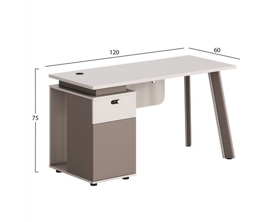 ΓΡΑΦΕΙΟ ΜΕ ΑΡΙΣΤΕΡΟ ΝΤΟΥΛΑΠΙ NEWLINE HM18273L ΜΕΛΑΜΙΝΗ ΕΚΡΟΥ-ΑΝΟΙΧΤΟ ΚΑΦΕ 120x60x75Υεκ - ΓΡΑΦΕΙΑ στο Milonadakis.gr