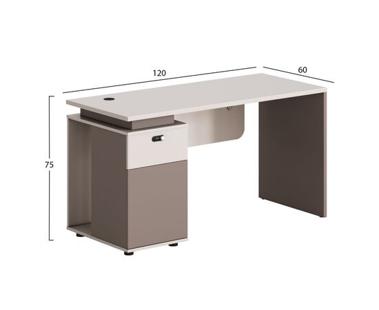 ΓΡΑΦΕΙΟ ΜΕ ΑΡΙΣΤΕΡΟ ΝΤΟΥΛΑΠΙ NEWLINE HM18274L ΜΕΛΑΜΙΝΗ ΕΚΡΟΥ-ΑΝΟΙΧΤΟ ΚΑΦΕ 120x60x75Υ - ΓΡΑΦΕΙΑ στο Milonadakis.gr