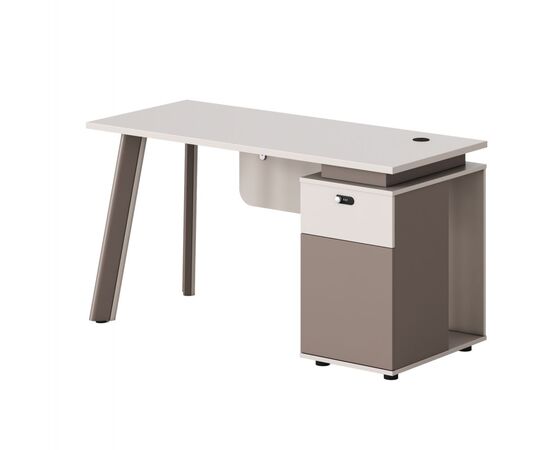 ΓΡΑΦΕΙΟ ΜΕ ΔΕΞΙ ΝΤΟΥΛΑΠΙ NEWLINE HM18273R ΜΕΛΑΜΙΝΗ ΕΚΡΟΥ-ΑΝΟΙΧΤΟ ΚΑΦΕ 120x60x75Υεκ - ΓΡΑΦΕΙΑ στο Milonadakis.gr