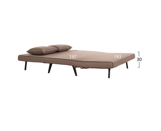 ΚΑΝΑΠΕΣ ΚΡΕΒΑΤΙ 2 ΑΤΟΜΩΝ ASMA HM3077.07 ΣΚΟΥΡΟ ΜΠΕΖ ΥΦΑΣΜΑ 143x78x84Yεκ. - ΚΑΝΑΠΕΔΕΣ-ΣΑΛΟΝΙΑ στο Milonadakis.gr