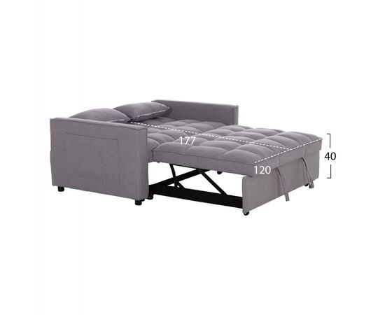 ΚΑΝΑΠΕΣ ΚΡΕΒΑΤΙ 2-ΘΕΣΙΟΣ BORG HM3289.01 ΓΚΡΙ ΥΦΑΣΜΑ 140x75x89Υεκ - ΚΑΝΑΠΕΔΕΣ-ΣΑΛΟΝΙΑ στο Milonadakis.gr