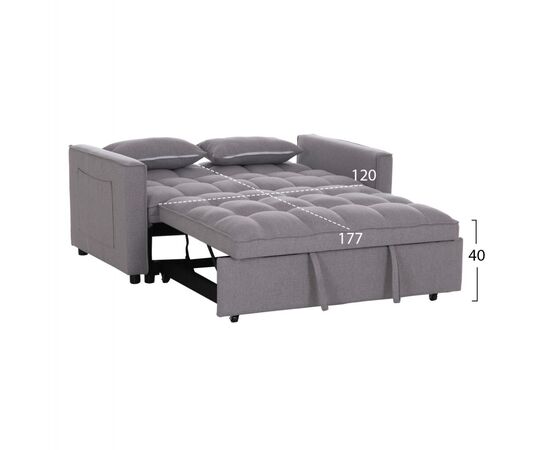 ΚΑΝΑΠΕΣ ΚΡΕΒΑΤΙ 2-ΘΕΣΙΟΣ BORG HM3289.11 ΓΚΡΙ ΥΦΑΣΜΑ 140x75x89Υεκ - ΚΑΝΑΠΕΔΕΣ-ΣΑΛΟΝΙΑ στο Milonadakis.gr