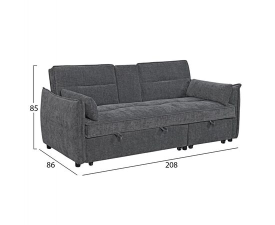 ΚΑΝΑΠΕΣ ΚΡΕΒΑΤΙ 2-ΘΕΣΙΟΣ VELAR HM3305.01 ΓΚΡΙ ΥΦΑΣΜΑ 208x86x85Υεκ. - ΚΑΝΑΠΕΔΕΣ-ΣΑΛΟΝΙΑ στο Milonadakis.gr