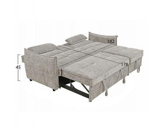 ΚΑΝΑΠΕΣ ΚΡΕΒΑΤΙ 2-ΘΕΣΙΟΣ VELAR HM3305.03 ΜΠΕΖ ΥΦΑΣΜΑ 208x86x85Υεκ. - ΚΑΝΑΠΕΔΕΣ-ΣΑΛΟΝΙΑ στο Milonadakis.gr