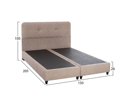 ΚΡΕΒΑΤΙ HM637.22 DOLORES ΜΠΕΖ ΥΦΑΣΜΑ τ.NUBUCK, 150x200 εκ. - ΚΡΕΒΑΤΙΑ στο Milonadakis.gr