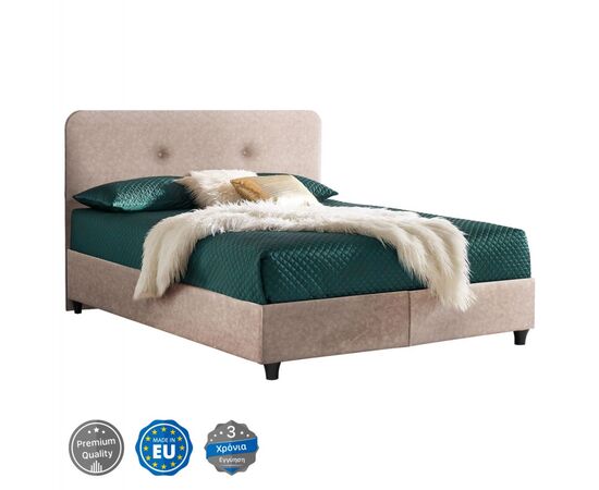 ΚΡΕΒΑΤΙ HM637.22 DOLORES ΜΠΕΖ ΥΦΑΣΜΑ τ.NUBUCK, 150x200 εκ. - ΚΡΕΒΑΤΙΑ στο Milonadakis.gr
