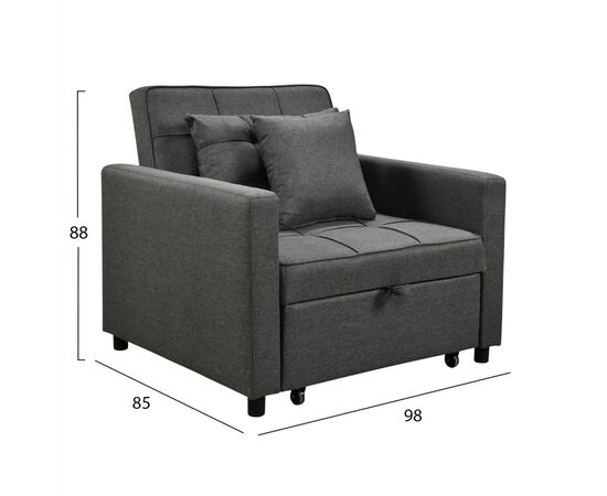 ΠΟΛΥΘΡΟΝΑ-ΚΡΕΒΑΤΙ MERO HM3306.01 ΓΚΡΙ ΥΦΑΣΜΑ 98x85x88Υεκ. - ΠΟΛΥΘΡΟΝΕΣ ΚΡΕΒΑΤΙ στο Milonadakis.gr