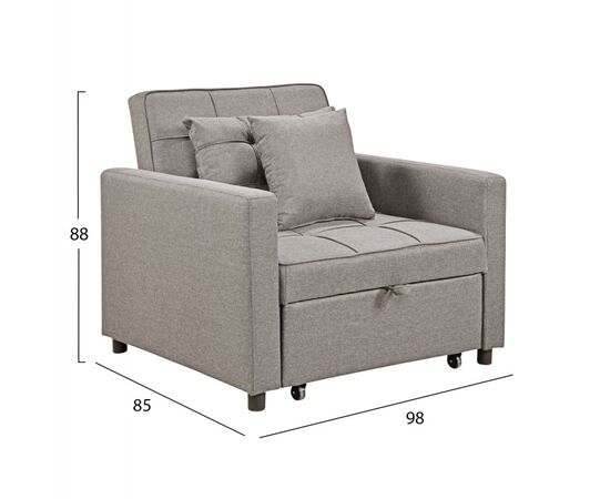 ΠΟΛΥΘΡΟΝΑ-ΚΡΕΒΑΤΙ MERO HM3306.03 ΜΠΕΖ ΥΦΑΣΜΑ 98x85x88Υεκ. - ΠΟΛΥΘΡΟΝΕΣ ΚΡΕΒΑΤΙ στο Milonadakis.gr