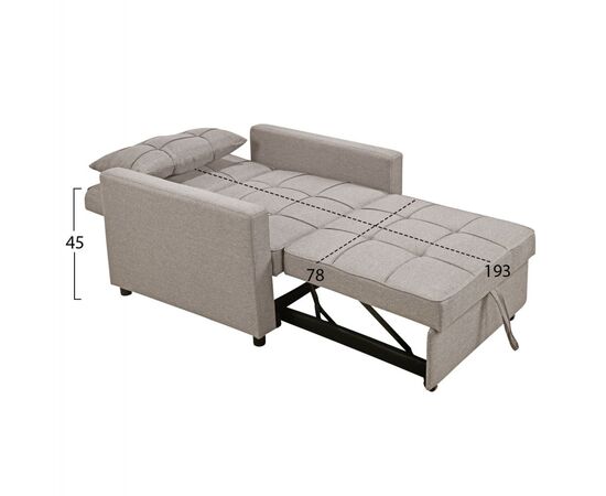 ΠΟΛΥΘΡΟΝΑ-ΚΡΕΒΑΤΙ MERO HM3306.03 ΜΠΕΖ ΥΦΑΣΜΑ 98x85x88Υεκ. - ΠΟΛΥΘΡΟΝΕΣ ΚΡΕΒΑΤΙ στο Milonadakis.gr