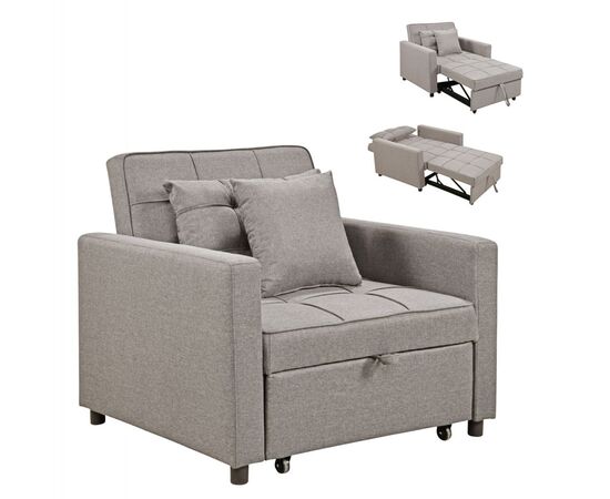 ΠΟΛΥΘΡΟΝΑ-ΚΡΕΒΑΤΙ MERO HM3306.03 ΜΠΕΖ ΥΦΑΣΜΑ 98x85x88Υεκ. - ΠΟΛΥΘΡΟΝΕΣ ΚΡΕΒΑΤΙ στο Milonadakis.gr