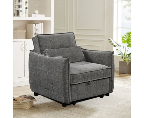 ΠΟΛΥΘΡΟΝΑ-ΚΡΕΒΑΤΙ ORYN HM3307.01 ΓΚΡΙ ΥΦΑΣΜΑ 89x85x84Υεκ. - ΠΟΛΥΘΡΟΝΕΣ ΚΡΕΒΑΤΙ στο Milonadakis.gr