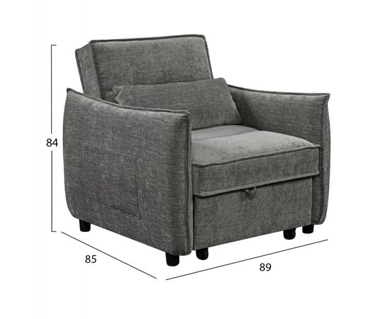 ΠΟΛΥΘΡΟΝΑ-ΚΡΕΒΑΤΙ ORYN HM3307.01 ΓΚΡΙ ΥΦΑΣΜΑ 89x85x84Υεκ. - ΠΟΛΥΘΡΟΝΕΣ ΚΡΕΒΑΤΙ στο Milonadakis.gr