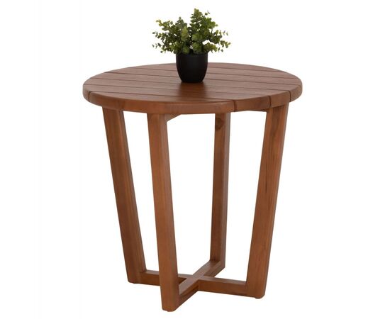 ΤΡΑΠΕΖΙ ΜΕΣΗΣ ΣΤΡΟΓΓΥΛΟ KOLIN HM6629 ΞΥΛΟ TEAK ΣΕ ΦΥΣΙΚΟ Φ65x65Υεκ. - ΤΡΑΠΕΖΙΑ ΕΞ. ΧΩΡΟΥ στο Milonadakis.gr