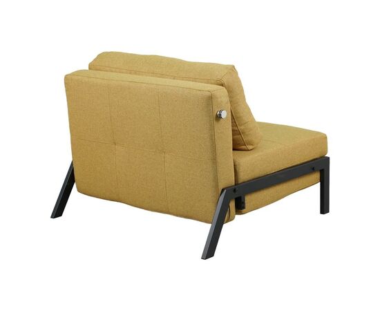 Πολυθρόνα-κρεβάτι Fancy pakoworld ύφασμα σε κίτρινη απόχρωση με μαύρο πόδι 95x98x70εκ - ΚΑΡΕΚΛΕΣ - ΠΟΛΥΘΡΟΝΕΣ ΕΣ. στο Milonadakis.gr