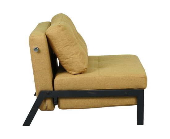Πολυθρόνα-κρεβάτι Fancy pakoworld ύφασμα σε κίτρινη απόχρωση με μαύρο πόδι 95x98x70εκ - ΚΑΡΕΚΛΕΣ - ΠΟΛΥΘΡΟΝΕΣ ΕΣ. στο Milonadakis.gr