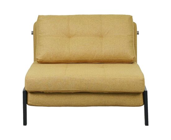 Πολυθρόνα-κρεβάτι Fancy pakoworld ύφασμα σε κίτρινη απόχρωση με μαύρο πόδι 95x98x70εκ - ΚΑΡΕΚΛΕΣ - ΠΟΛΥΘΡΟΝΕΣ ΕΣ. στο Milonadakis.gr