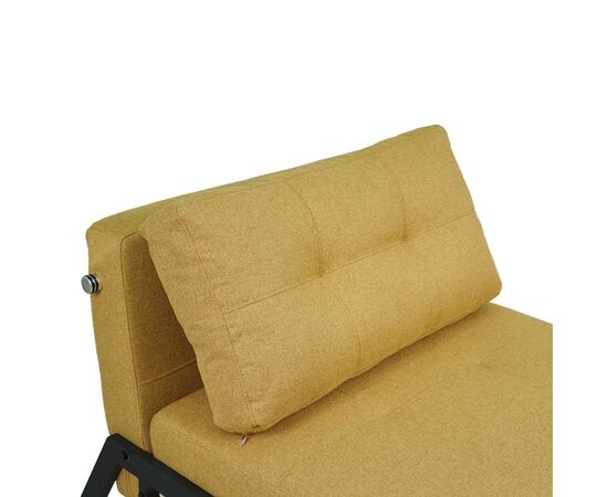 Πολυθρόνα-κρεβάτι Fancy pakoworld ύφασμα σε κίτρινη απόχρωση με μαύρο πόδι 95x98x70εκ - ΚΑΡΕΚΛΕΣ - ΠΟΛΥΘΡΟΝΕΣ ΕΣ. στο Milonadakis.gr