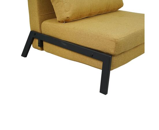 Πολυθρόνα-κρεβάτι Fancy pakoworld ύφασμα σε κίτρινη απόχρωση με μαύρο πόδι 95x98x70εκ - ΚΑΡΕΚΛΕΣ - ΠΟΛΥΘΡΟΝΕΣ ΕΣ. στο Milonadakis.gr