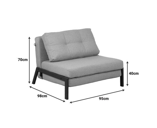 Πολυθρόνα-κρεβάτι Fancy pakoworld ύφασμα σε μπεζ απόχρωση με φυσικό πόδι 95x98x70εκ - ΚΑΡΕΚΛΕΣ - ΠΟΛΥΘΡΟΝΕΣ ΕΣ. στο Milonadakis.gr