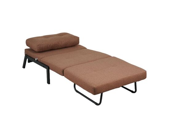 Πολυθρόνα-κρεβάτι Fancy pakoworld ύφασμα σε απόχρωση καφέ με μαύρο πόδι 95x98x70εκ - ΚΑΡΕΚΛΕΣ - ΠΟΛΥΘΡΟΝΕΣ ΕΣ. στο Milonadakis.gr