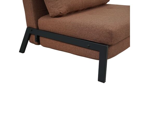 Πολυθρόνα-κρεβάτι Fancy pakoworld ύφασμα σε απόχρωση καφέ με μαύρο πόδι 95x98x70εκ - ΚΑΡΕΚΛΕΣ - ΠΟΛΥΘΡΟΝΕΣ ΕΣ. στο Milonadakis.gr
