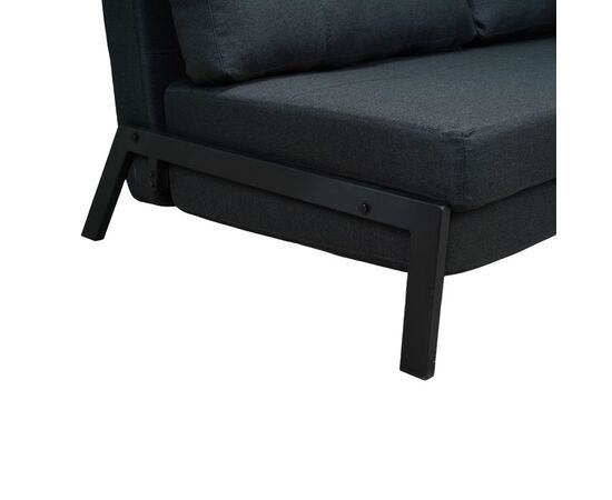 Καναπές 2θέσιος-κρεβάτι Fancy pakoworld ύφασμα σε ανθρακί απόχρωση με μαύρο πόδι 150x92x77εκ - ΚΑΝΑΠΕΔΕΣ-ΣΑΛΟΝΙΑ στο Milonadakis.gr
