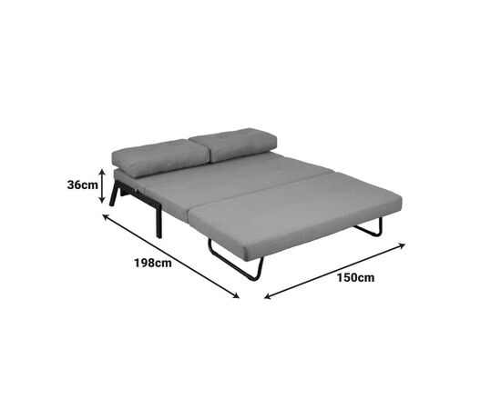 Καναπές 2θέσιος-κρεβάτι Fancy pakoworld ύφασμα σε ανθρακί απόχρωση με μαύρο πόδι 150x92x77εκ - ΚΑΝΑΠΕΔΕΣ-ΣΑΛΟΝΙΑ στο Milonadakis.gr