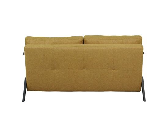 Καναπές 2θέσιος-κρεβάτι Fancy pakoworld ύφασμα σε κίτρινη απόχρωση με μαύρο πόδι 150x92x77εκ - ΚΑΝΑΠΕΔΕΣ-ΣΑΛΟΝΙΑ στο Milonadakis.gr