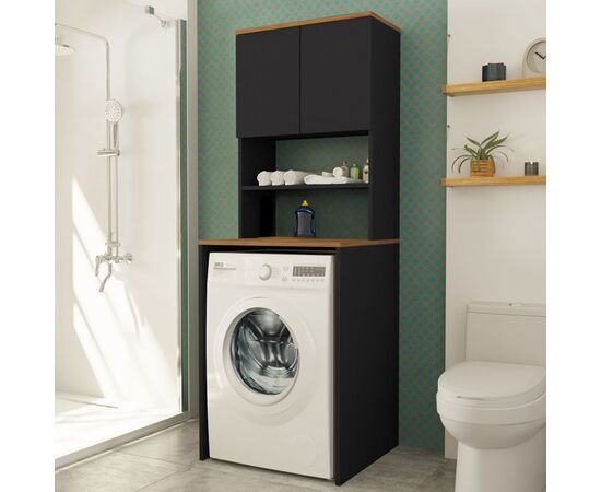 Έπιπλο πλυντηρίου Rano pakoworld ανθρακί-sonoma 65x60x184εκ - ΟΡΓΑΝΩΣΗ ΣΠΙΤΙΟΥ στο Milonadakis.gr