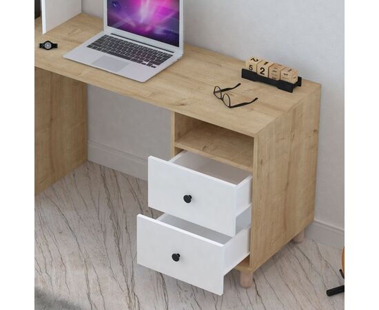 Σύνθεση γραφείου Kontor pakoworld sonoma-λευκό 160x50x162εκ - ΓΡΑΦΕΙΑ στο Milonadakis.gr