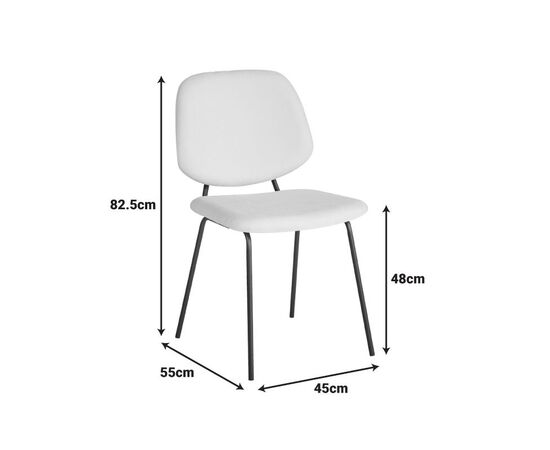 Καρέκλα Pietro I pakoworld μπεζ ύφασμα-πόδι μαύρο μέταλλο 45x55x82.5εκ - ΚΑΡΕΚΛΕΣ - ΠΟΛΥΘΡΟΝΕΣ ΕΣ. στο Milonadakis.gr