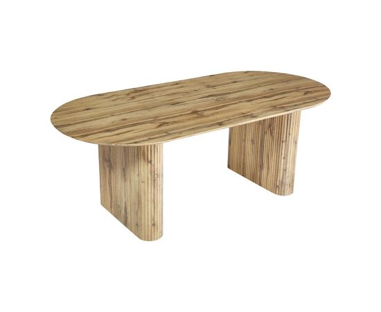 Τραπέζι Nembou pakoworld mdf σε oak απόχρωση 210x100x76εκ - ΤΡΑΠΕΖΙΑ ΚΟΥΖΙΝΑΣ στο Milonadakis.gr