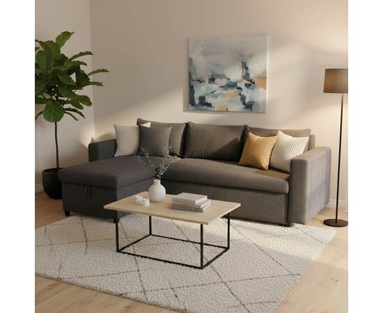 Γωνιακός καναπές-κρεβάτι αναστρέψιμος Lilian pakoworld ανθρακί 225x148x81εκ - ΚΑΝΑΠΕΔΕΣ-ΣΑΛΟΝΙΑ στο Milonadakis.gr