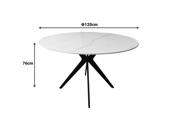 Τραπεζαρία με Καρέκλες Jelour Φυστικί και Τραπέζι Orbital Μαύρο Φ120x76 Σετ 5τεμ - ΤΡΑΠΕΖΑΡΙΕΣ στο Milonadakis.gr