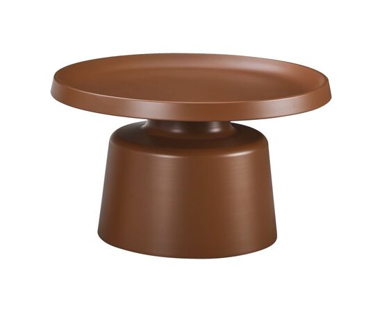 Τραπέζι σαλονιού Ginoze pakoworld μέταλλο σε καφέ απόχρωση Φ70x42,5εκ - ΤΡΑΠΕΖΑΚΙΑ ΣΑΛΟΝΙΟΥ στο Milonadakis.gr