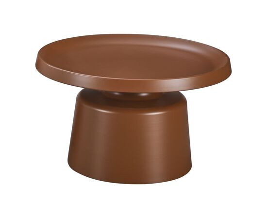 Τραπέζι σαλονιού Ginoze pakoworld μέταλλο σε καφέ απόχρωση Φ70x42,5εκ - ΤΡΑΠΕΖΑΚΙΑ ΣΑΛΟΝΙΟΥ στο Milonadakis.gr