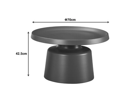 Τραπέζι σαλονιού Ginoze pakoworld μέταλλο σε καφέ απόχρωση Φ70x42,5εκ - ΤΡΑΠΕΖΑΚΙΑ ΣΑΛΟΝΙΟΥ στο Milonadakis.gr