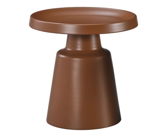 Βοηθητικό τραπέζι Ginoze pakoworld μέταλλο σε καφέ απόχρωση Φ50x50.5εκ - ΤΡΑΠΕΖΑΚΙΑ ΕΠΙΣΚΕΠΤΗ στο Milonadakis.gr