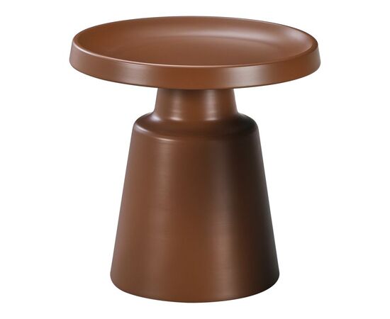 Βοηθητικό τραπέζι Ginoze pakoworld μέταλλο σε καφέ απόχρωση Φ50x50.5εκ - ΤΡΑΠΕΖΑΚΙΑ ΕΠΙΣΚΕΠΤΗ στο Milonadakis.gr