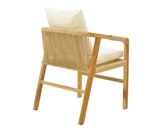 Πολυθρόνα Cuerda pakoworld σκελετός teak ξύλο με pe σχοινί σε φυσική απόχρωση 55x60x80εκ - ΚΑΡΕΚΛΕΣ - ΠΟΛΥΘΡΟΝΕΣ ΕΣ. στο Milonadakis.gr