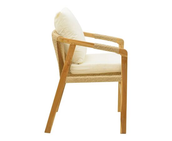 Πολυθρόνα Cuerda pakoworld σκελετός teak ξύλο με pe σχοινί σε φυσική απόχρωση 55x60x80εκ - ΚΑΡΕΚΛΕΣ - ΠΟΛΥΘΡΟΝΕΣ ΕΣ. στο Milonadakis.gr