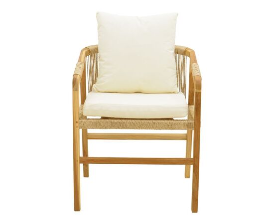 Πολυθρόνα Cuerda pakoworld σκελετός teak ξύλο με pe σχοινί σε φυσική απόχρωση 55x60x80εκ - ΚΑΡΕΚΛΕΣ - ΠΟΛΥΘΡΟΝΕΣ ΕΣ. στο Milonadakis.gr