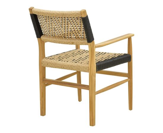 Πολυθρόνα Fermilo pakoworld σκελετός teak ξύλο με pe σχοινί σε φυσική-μαύρη απόχρωση 55x67x86εκ - ΚΑΡΕΚΛΕΣ - ΠΟΛΥΘΡΟΝΕΣ ΕΣ. στο Milonadakis.gr