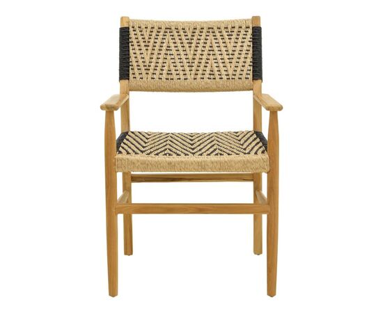 Πολυθρόνα Fermilo pakoworld σκελετός teak ξύλο με pe σχοινί σε φυσική-μαύρη απόχρωση 55x67x86εκ - ΚΑΡΕΚΛΕΣ - ΠΟΛΥΘΡΟΝΕΣ ΕΣ. στο Milonadakis.gr