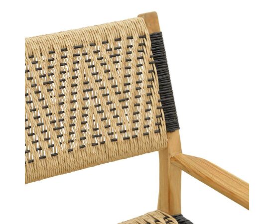 Πολυθρόνα Fermilo pakoworld σκελετός teak ξύλο με pe σχοινί σε φυσική-μαύρη απόχρωση 55x67x86εκ - ΚΑΡΕΚΛΕΣ - ΠΟΛΥΘΡΟΝΕΣ ΕΣ. στο Milonadakis.gr